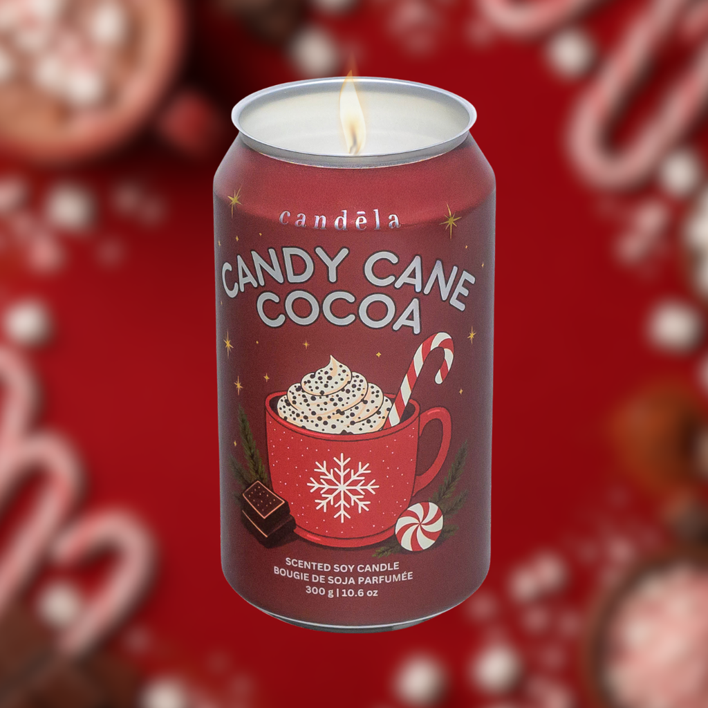 Candy Cane Cocoa Candle