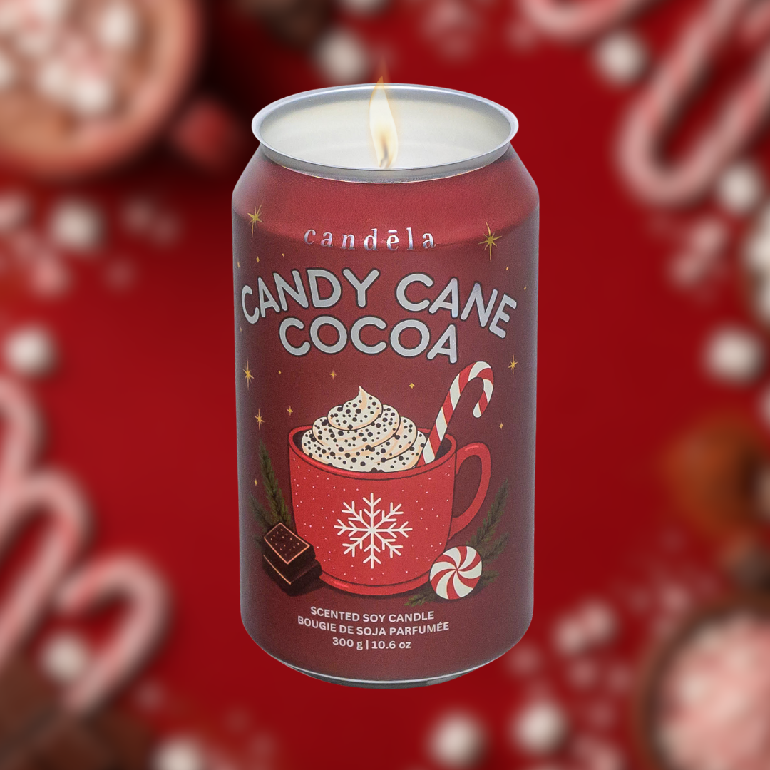Candy Cane Cocoa Candle